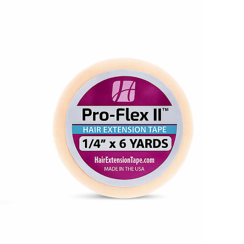 Pro-Flex II Hair Extension Tape Strips, Clear, 36 Tabs | Double-Sided Adhesive for Wefts, Strong Hold up to 6 Weeks