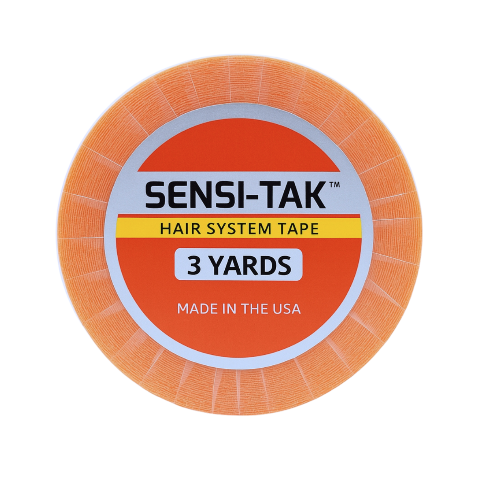 Sensi-Tak Wig Tape Roll, Clear | Strong Double-Sided Adhesive with White Liner for Lace Wigs & Toupees – Multi-Day Hold