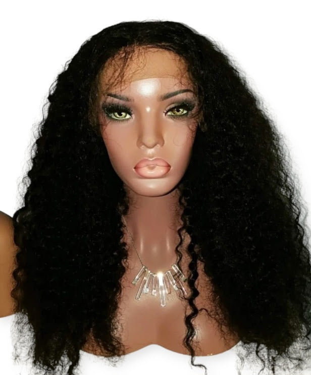 Brazilian Bella Curl Lace Front Wig, 13x4, Virgin Human Hair | Glueless Pre-Plucked HD Lace Wig, 26", 180% Density