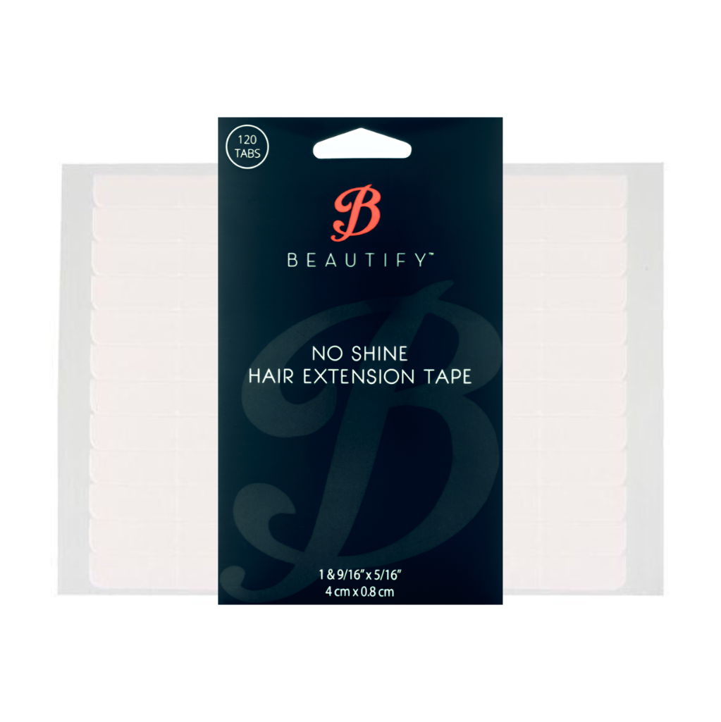 Beautify Walker Tape No-Shine Extension Tape - 120 Clear Double-Sided Tabs | Dull Finish, Pre-Cut for Tape-In Extensions