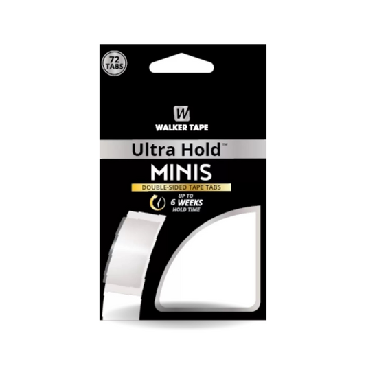 Walker Tape Ultra Hold Minis – 72 Pre-Cut Double-Sided Clear Tabs | Lace Wig & Hair System Adhesive – Holds Up to 6 Weeks