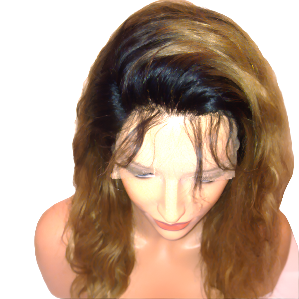 OMG Ombre Body Wave Lace Front Wig, 13x4 | Human Hair Wig with Dark Roots, Blonde #27, Pre-Plucked HD Lace