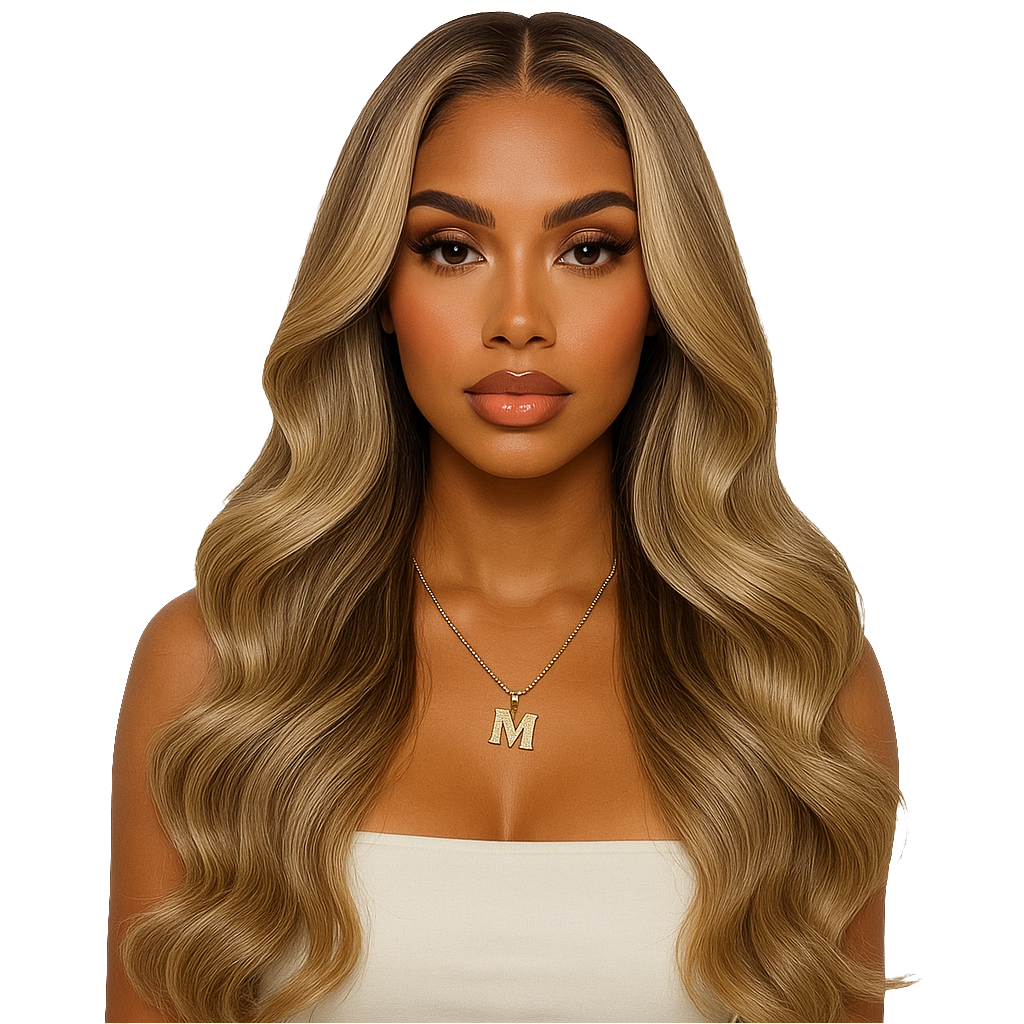 Ash Blonde Gray Ombre Body Wave Lace Front Wig, 13x6 | Human Hair Balayage Wig with Pre-Plucked HD Lace
