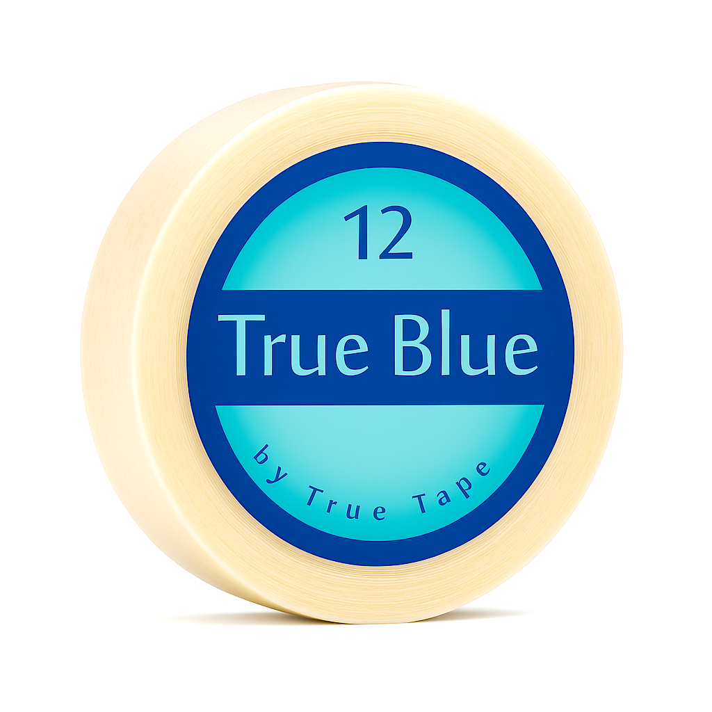 True Blue Adhesive Tape Roll, Clear, Double-Sided | Extended-Wear Bonding Tape for Lace Wigs, Toupees & Hair Systems