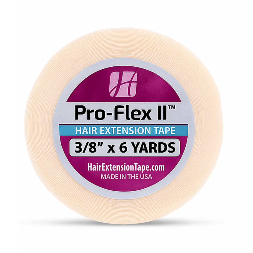 Pro-Flex II Hair Extension Tape Strips, Clear, 36 Tabs | Double-Sided Adhesive for Wefts, Strong Hold up to 6 Weeks