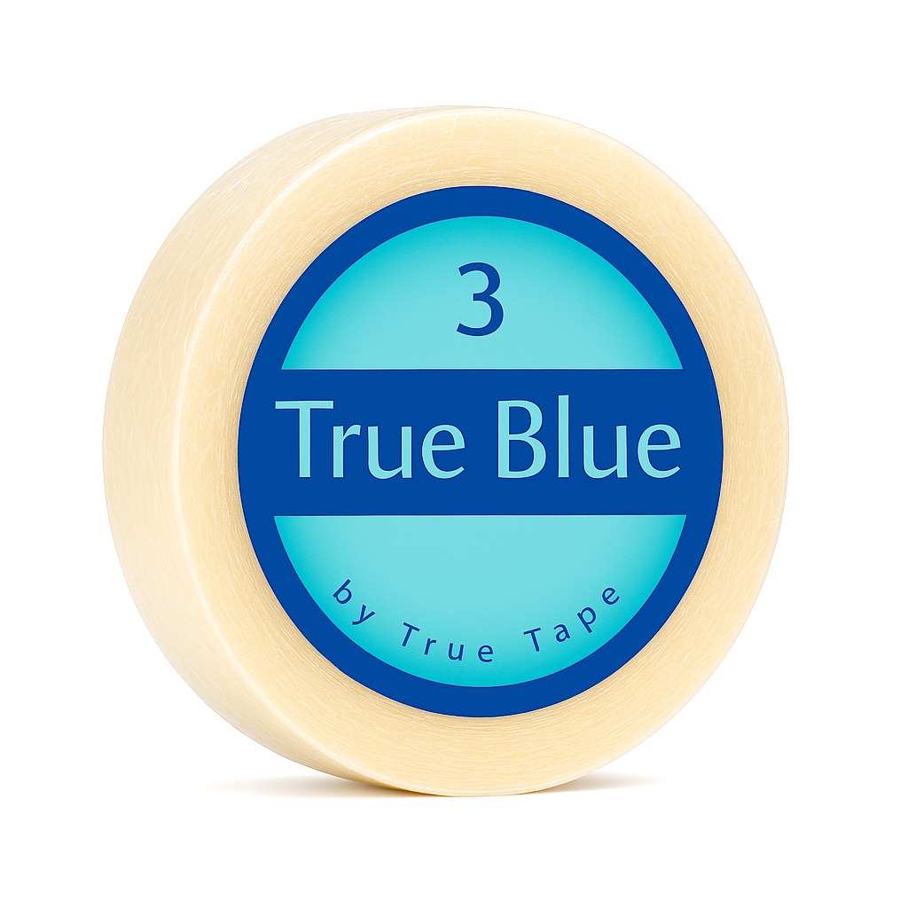 True Blue Adhesive Tape Roll, Clear, Double-Sided | Extended-Wear Bonding Tape for Lace Wigs, Toupees & Hair Systems