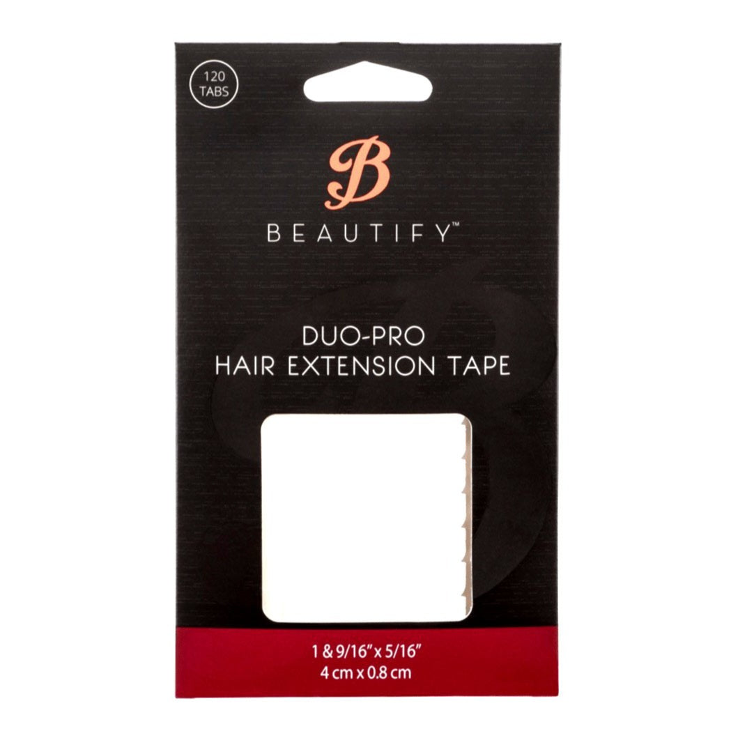 Duo Pro Hair Extension Tape Tabs, Clear, 120 Pack | Double-Sided Adhesive for Seamless Tape-In Installs, Easy Cleanup