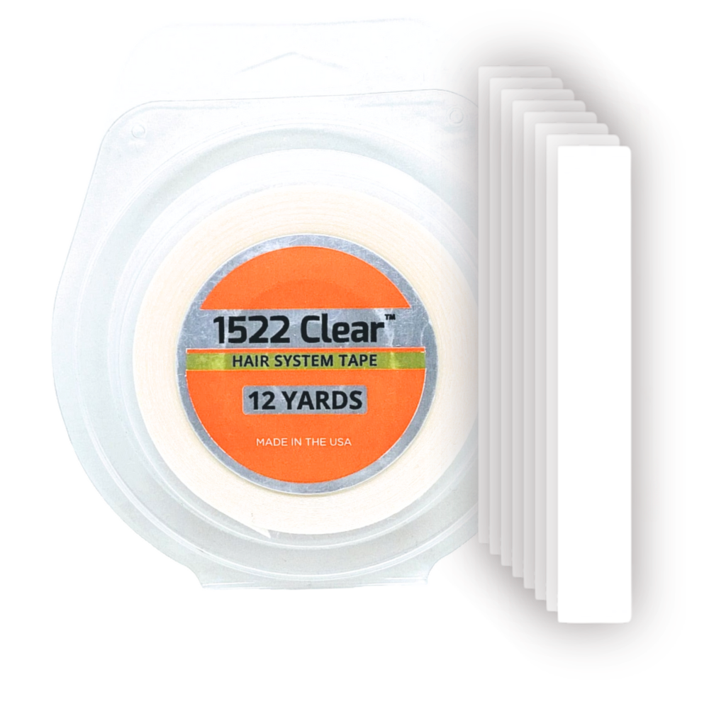 1522 Clear Wig Tape Roll & Tape Set, Clear | Daily Wear Double-Sided Toupee Tape - 3, 12 or 36 Yard Options
