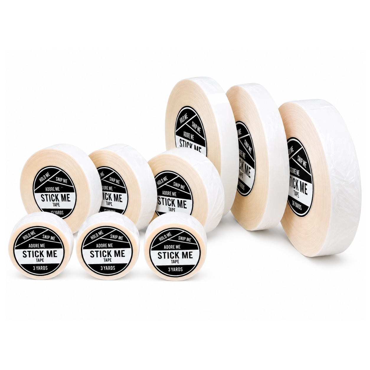 Stick Me Tape Roll - Clear Double-Sided Adhesive for Wigs, Clothing & Cosplay | Flexible, Odourless, Multi-Usage Tape