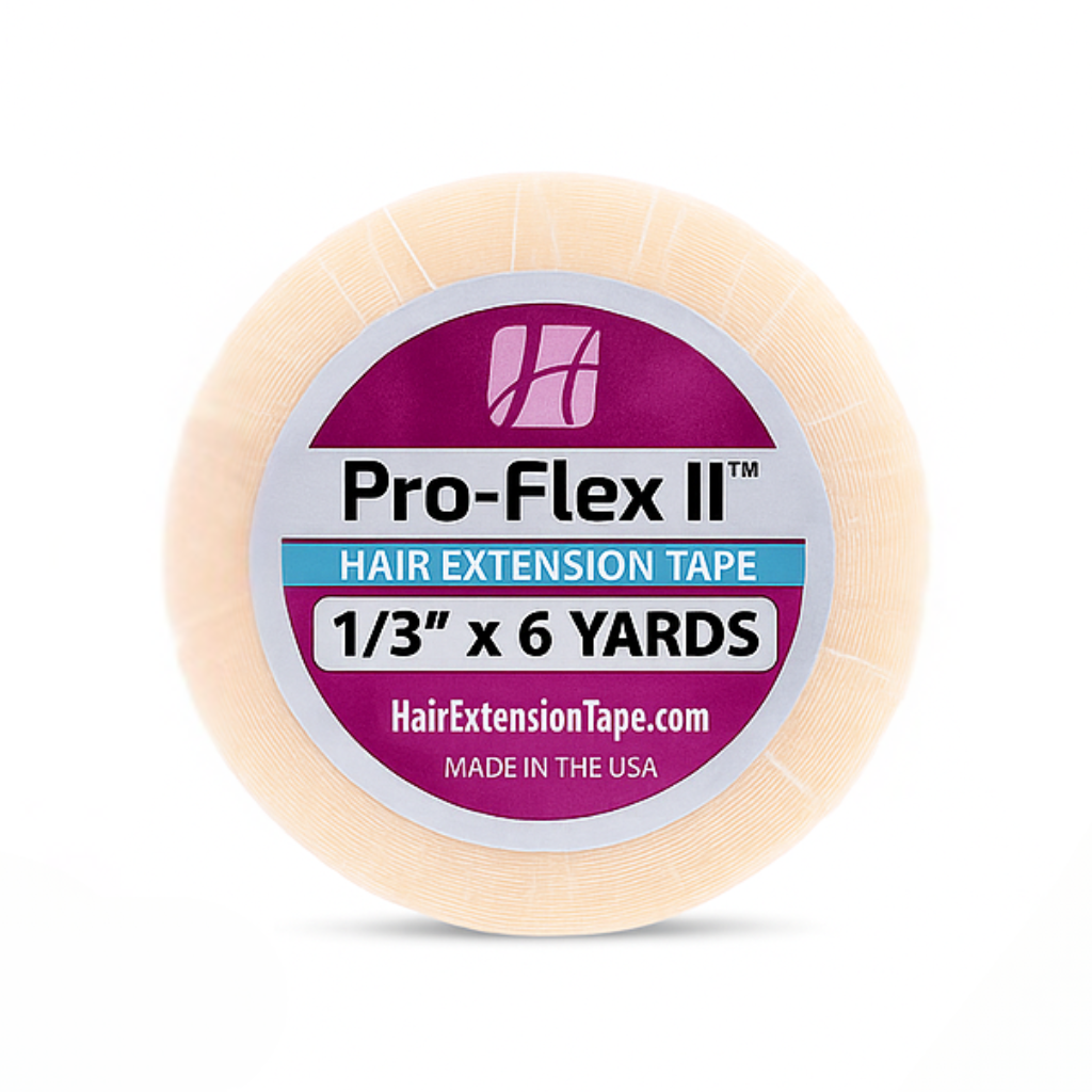 Pro-Flex II Hair Extension Tape Strips, Clear, 36 Tabs | Double-Sided Adhesive for Wefts, Strong Hold up to 6 Weeks