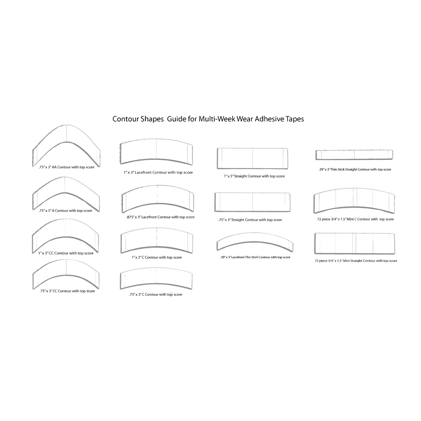 Supertape Strips – 36 Clear Double-Sided Adhesive Tabs with White Liner | Strong Multi-Week Hold for Lace Wigs, Toupees & Hair Systems