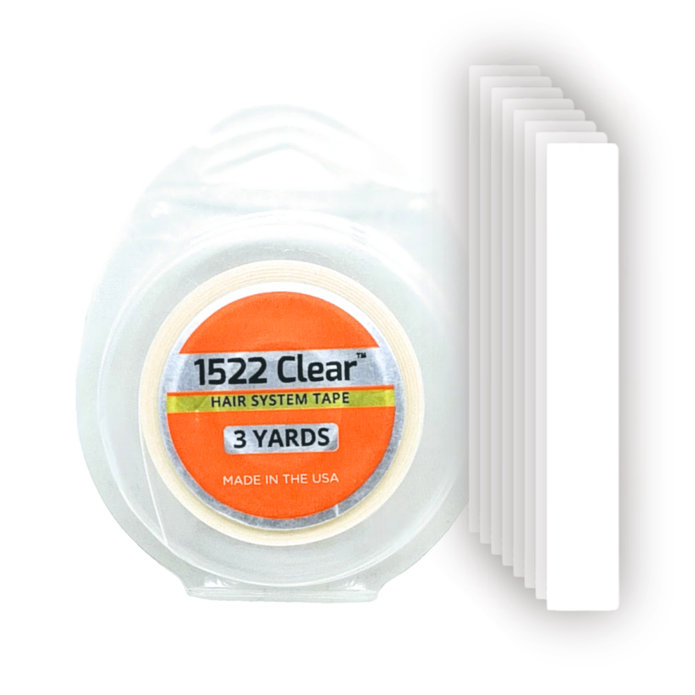 1522 Clear Wig Tape Roll & Tape Set, Clear | Daily Wear Double-Sided Toupee Tape - 3, 12 or 36 Yard Options