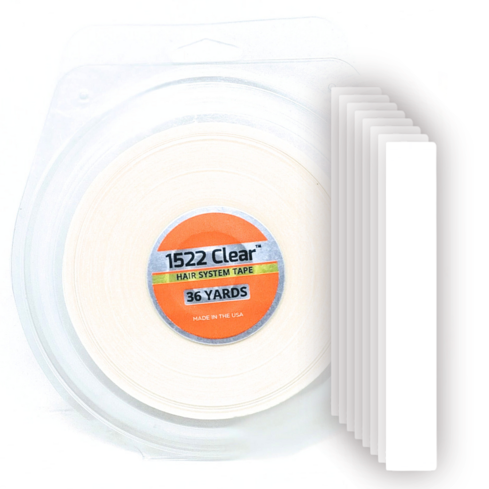 1522 Clear Wig Tape Roll & Tape Set, Clear | Daily Wear Double-Sided Toupee Tape - 3, 12 or 36 Yard Options