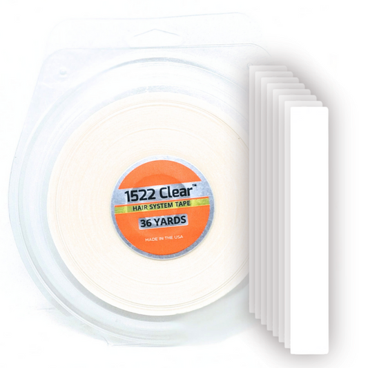 1522 Clear Wig Tape Roll & Tape Set, Clear | Daily Wear Double-Sided Toupee Tape - 3, 12 or 36 Yard Options