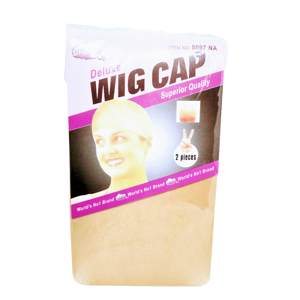 Polyester Wig Cap, 2-Piece Pack | Lightweight, Breathable & Non-Slip Cap with Elastic Rim – Stretchy, Thin & Secure Fit