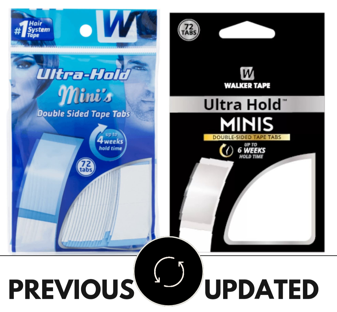 Walker Tape Ultra Hold Minis – 72 Pre-Cut Double-Sided Clear Tabs | Lace Wig & Hair System Adhesive – Holds Up to 6 Weeks