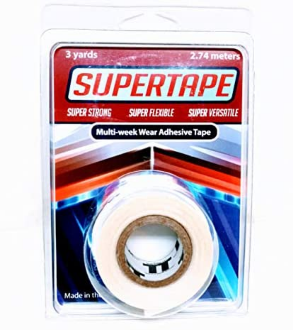 Supertape Adhesive Roll – Clear Double-Sided Tape with White Liner | Strong Hold for Lace Wigs, Toupees & Hair Systems – Multi-Week Wear