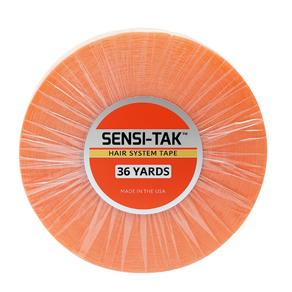 Sensi-Tak Wig Tape Roll, Clear | Strong Double-Sided Adhesive with White Liner for Lace Wigs & Toupees – Multi-Day Hold