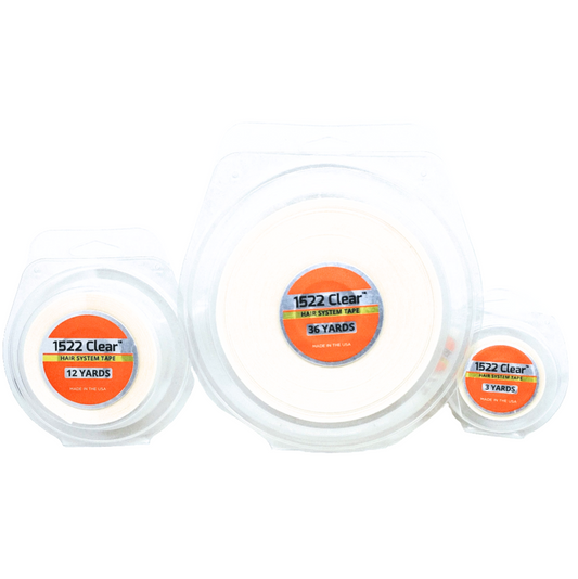 1522 Clear Wig Tape Roll | Daily Wear Double-Sided Toupee Tape - 3, 12, or 36 Yard