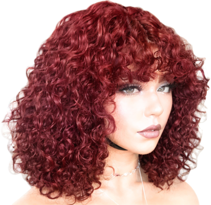 Short Jerry Curl Lace Front Wig – Human Hair Pixie Bob | Natural Texture & Volume