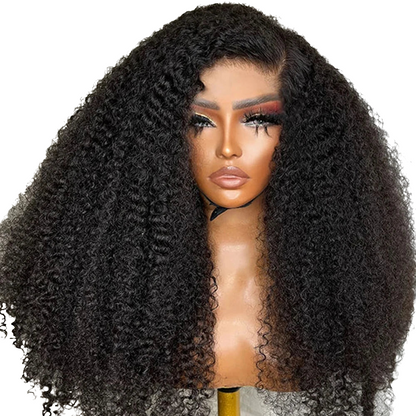 Kinky Curly HD Lace Wig – 13x4 Human Hair Wig with 300% Density | Natural Color, 12–30 Inch