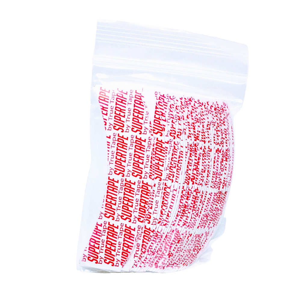 Supertape Strips – 36 Clear Double-Sided Adhesive Tabs with White Liner | Strong Multi-Week Hold for Lace Wigs, Toupees & Hair Systems