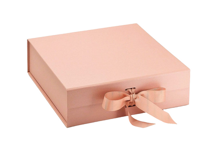 Luxury Matte Pink Gift Box – Flat-Packed Storage Box for Beauty & Self-Care | Elegant Laminated Finish
