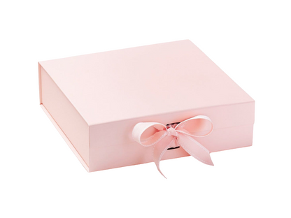 Luxury Matte Pink Gift Box – Flat-Packed Storage Box for Beauty & Self-Care | Elegant Laminated Finish