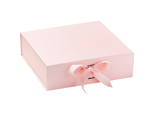 Luxury Matte Pink Gift Box – Flat-Packed Storage Box for Beauty & Self-Care | Elegant Laminated Finish