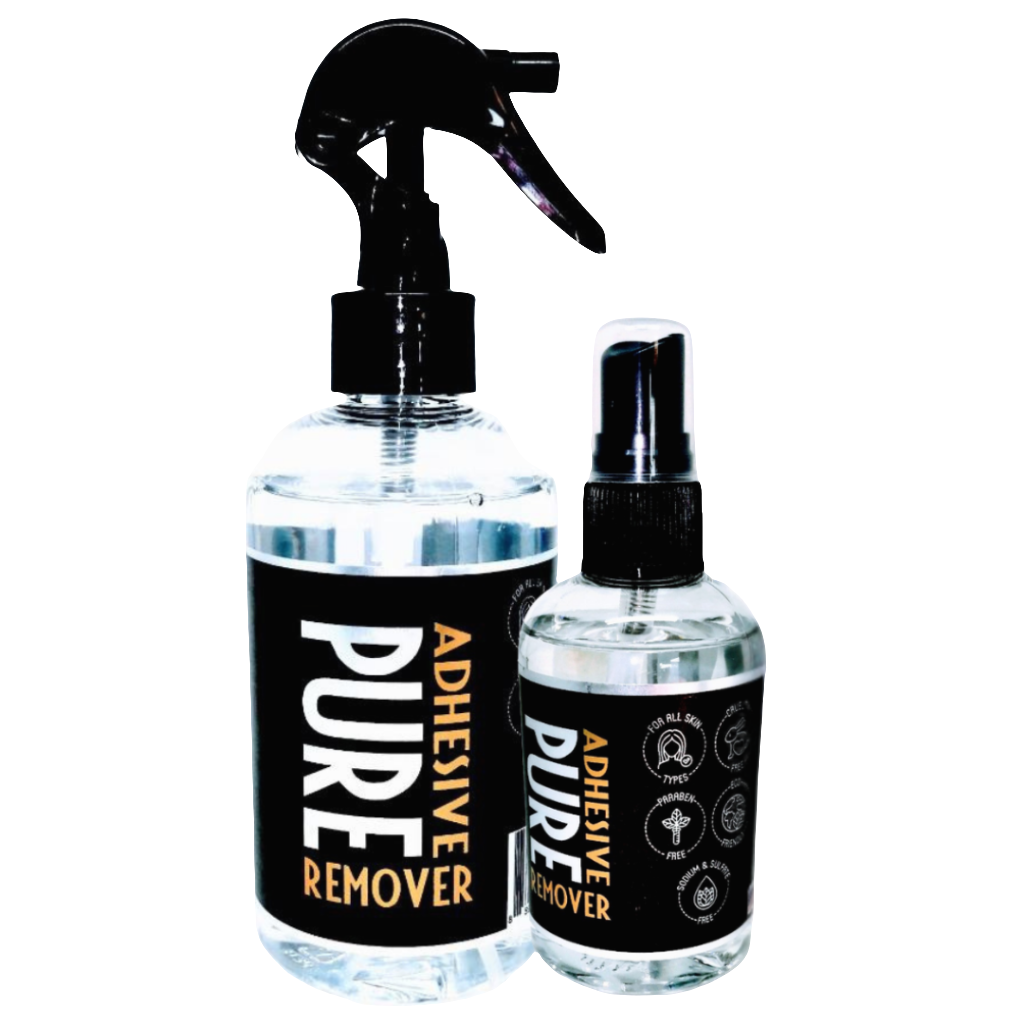 PURE Adhesive Remover Spray, Clear, Unscented | Wig & Toupee Tape Cleaner, Gently Removes Glue & Residue