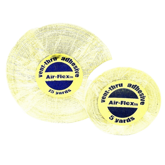 Air-Flex Vent-Thru Adhesive Tape Clear Double Sided Lace Wigs Toupees Hair Replacement 5, 15 Yards