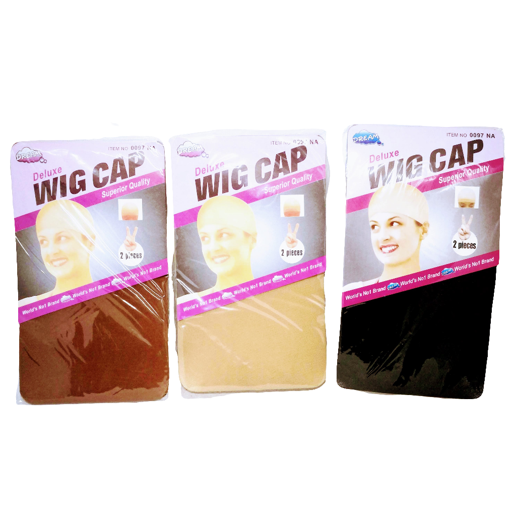Polyester Wig Cap, 2-Piece Pack | Lightweight, Breathable & Non-Slip Cap with Elastic Rim – Stretchy, Thin & Secure Fit