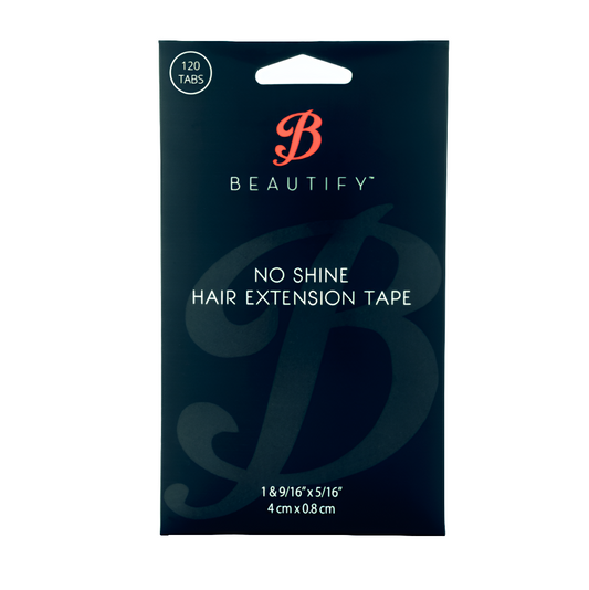 Beautify Walker No-Shine Extension Tape - 120 Clear Double-Sided Tabs | Dull Finish, Pre-Cut for Tape-In Extensions