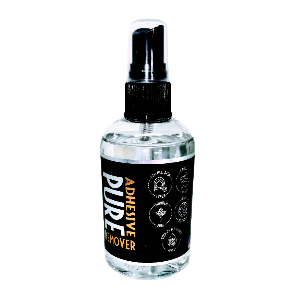 PURE Adhesive Remover Spray, Clear, Unscented | Wig & Toupee Tape Cleaner, Gently Removes Glue & Residue