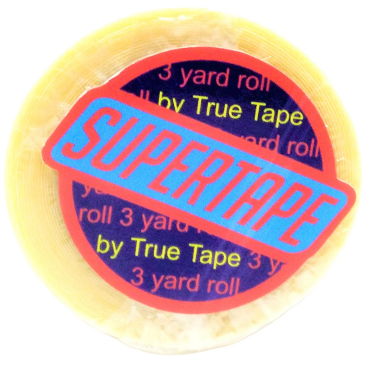 Supertape Hair Extension Tape Roll, Clear, Double-Sided | Strong Adhesive for Weft & Weave Installations – Extended Wear, White Liner