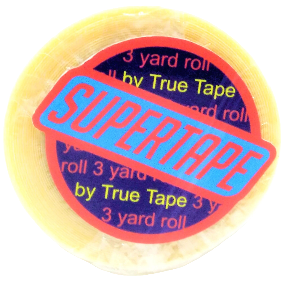 Supertape Hair Extension Tape Roll, Clear, Double-Sided | Strong Adhesive for Weft & Weave Installations – Extended Wear, White Liner