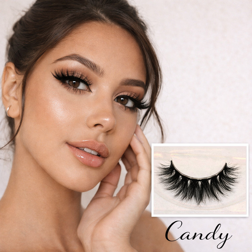 Mink Lashes Rosa Candy | Sweet & Thick 3D Strip Lashes – Lightweight, Reusable & Eye-Catching