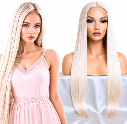 Platinum Blonde N’ Pretty Lace Front Wig – 13x4 Human Hair Wig | Pre-Plucked, Natural Hairline
