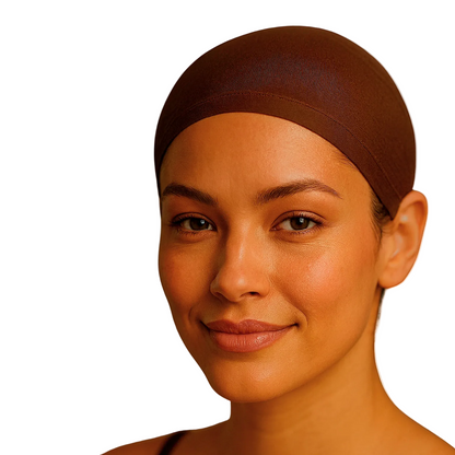 Polyester Wig Cap, 2-Piece Pack | Lightweight, Breathable & Non-Slip Cap with Elastic Rim – Stretchy, Thin & Secure Fit