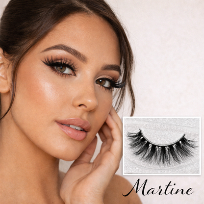 Lux Mink Lashes – Martine Style | Full & Fluffy 3D Lashes for Bold Glam Look – Reusable & Comfortable Fit