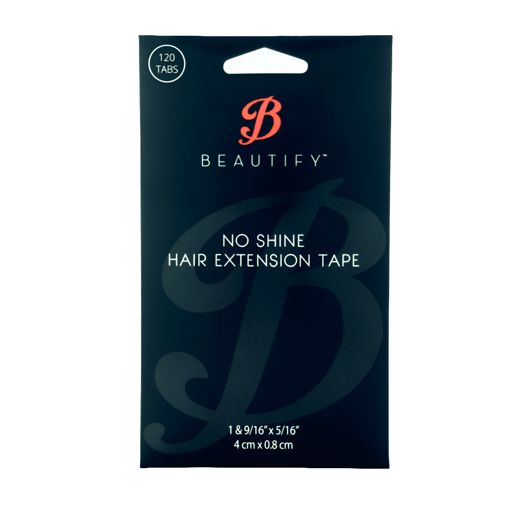 Beautify No-Shine Hair Extension Tape & PURE Remover Set, 2PC | Pre-Cut Clear Strips with Strong Initial Hold for Tape-In Wefts - Up to 6 Weeks Wear
