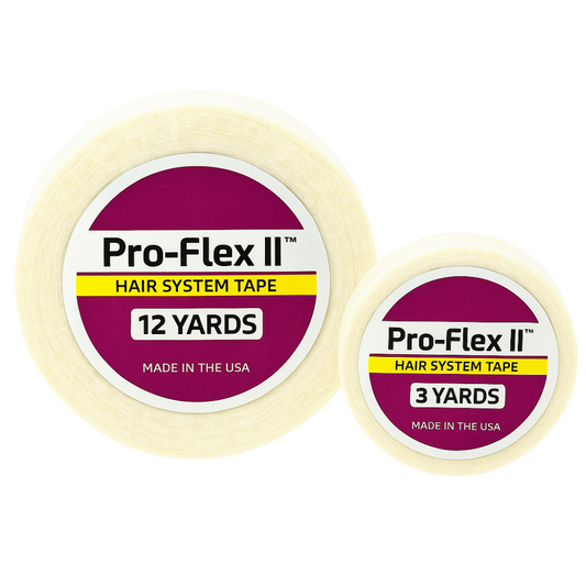 Pro-Flex II Wig Tape Roll, Clear | Double-Sided Adhesive with White Liner for Lace Wigs & Hair Systems – Extended Wear