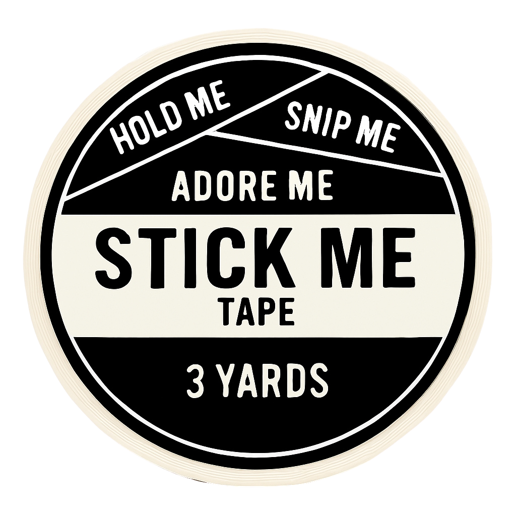 Stick Me Tape Roll - Clear Double-Sided Adhesive for Wigs, Clothing & Cosplay | Flexible, Odourless, Multi-Usage Tape