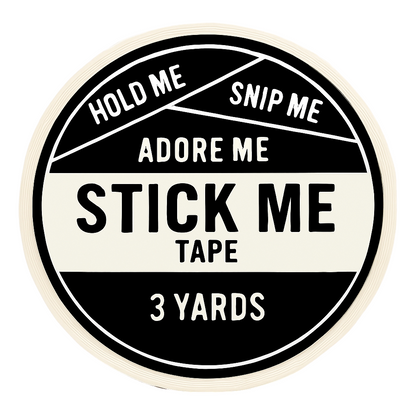 Stick Me Tape Roll - Clear Double-Sided Adhesive for Wigs, Clothing & Cosplay | Flexible, Odourless, Multi-Usage Tape