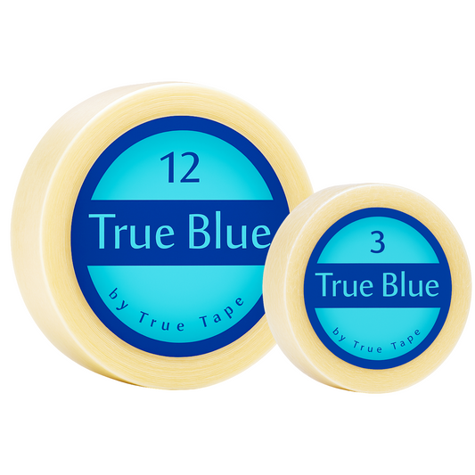 True Blue Adhesive Tape Roll, Clear, Double-Sided | Extended-Wear Bonding Tape for Lace Wigs, Toupees & Hair Systems