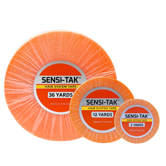 Sensi-Tak Wig Tape Roll, Clear | Strong Double-Sided Adhesive with White Liner for Lace Wigs & Toupees – Multi-Day Hold