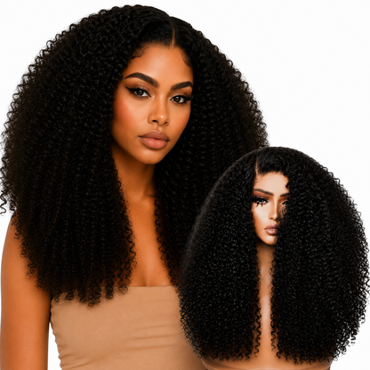 Kinky Curly HD Lace Wig – 13x4 Human Hair Wig with 300% Density | Natural Color, 12–30 Inch