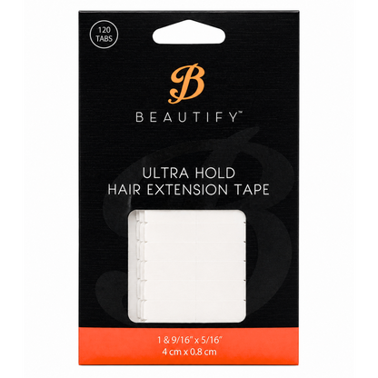 Beautify Ultra Hold Hair Extension Tape Tabs, Clear, Double-Sided | Strong Adhesive for Tape-In Extensions – Up to 4 Week Hold