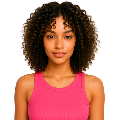 Short Jerry Curl Lace Front Wig – Human Hair Pixie Bob | Natural Texture & Volume