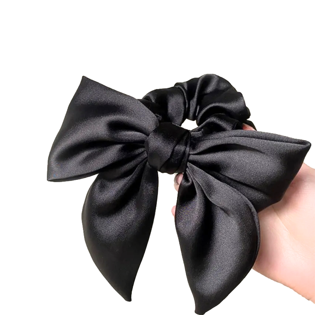 Satin Bow Clip & Band Set – 2PC Large Ribbon Hair Accessories | Elegant Statement Style